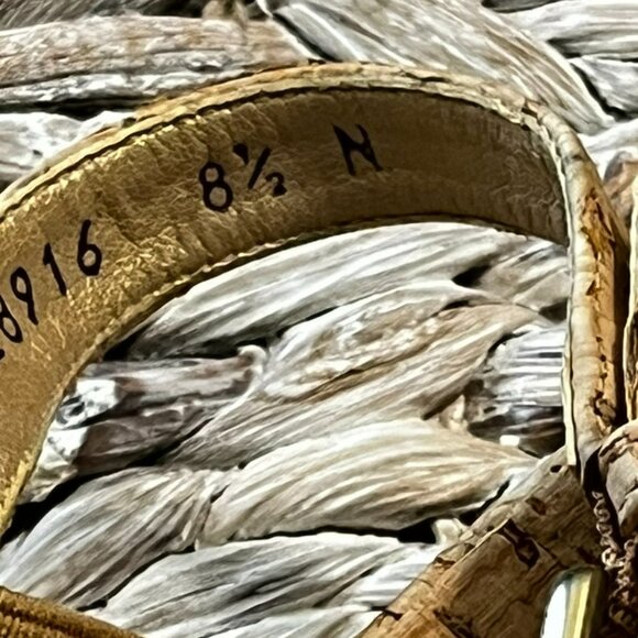 Stuart Weitzman Rolldown Natural Cork Sandals Size 8.5N‎ - Picture 5 of 10